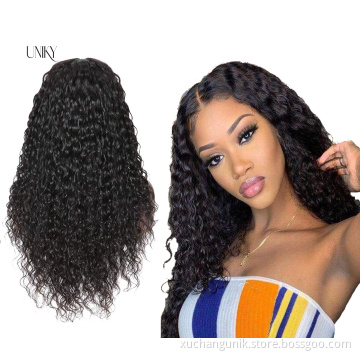 Wholesale Vendors 13x4 Indian Virgin Human Hair Wig Pre Plucked Natural with Baby Hair Wigs Human Hair Lace Front Water Wave